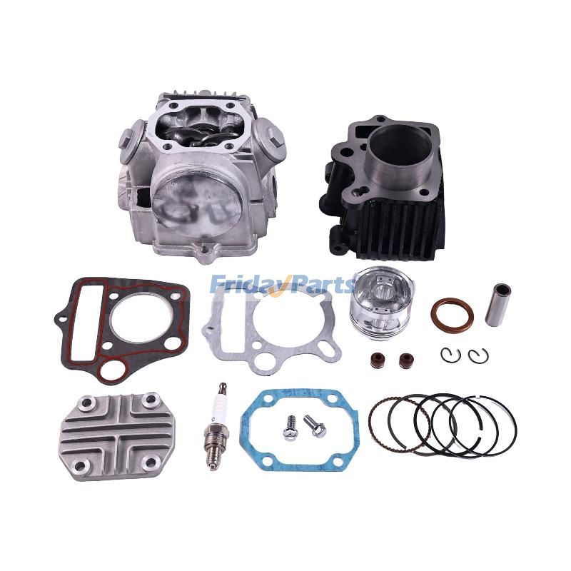 Kit de reconstrucción de culata de 110 cc con bujía para ATV, moto de cross, kart y otros vehículos de 4 tiempos de FridayParts