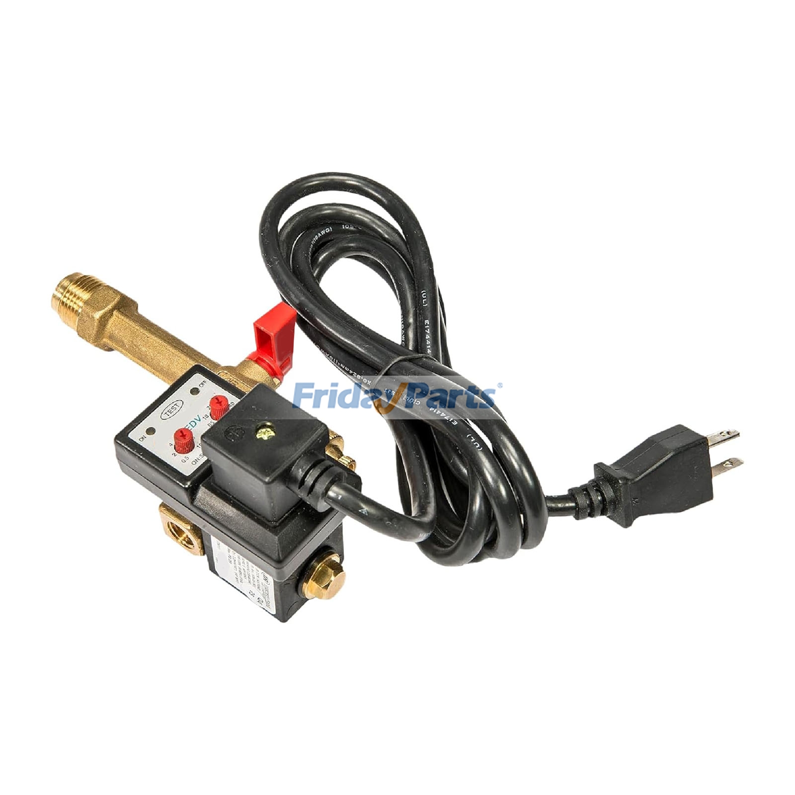 Válvula eletrônica de drenagem com entrada de 1/4" NPT, 110V, modelo 54410931, para compressor de ar Ingersoll Rand.