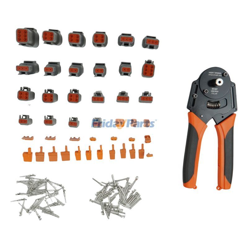 FridayParts 116-teiliges Deutsch DTM-Stecker-Starterkit und Crimpzange