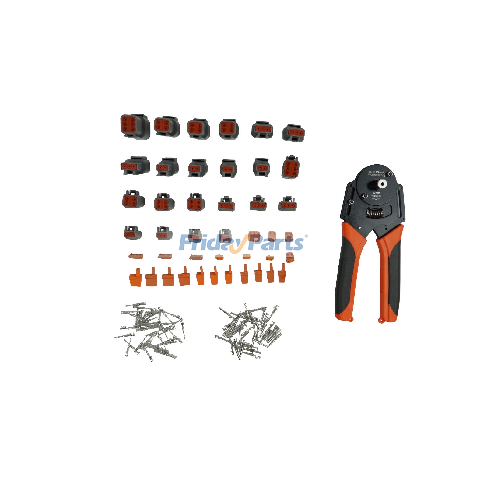 116 Pcs Deutsch DTM Connector Starter Kit & Crimper for Hand & Power Tools