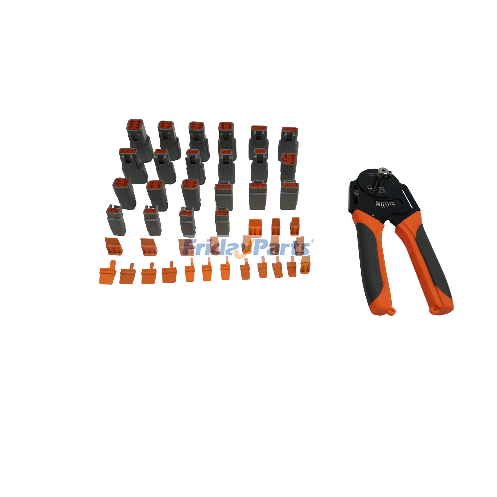 116 Pcs Deutsch DTM Connector Starter Kit & Crimper compatible with Hand & Power Tools