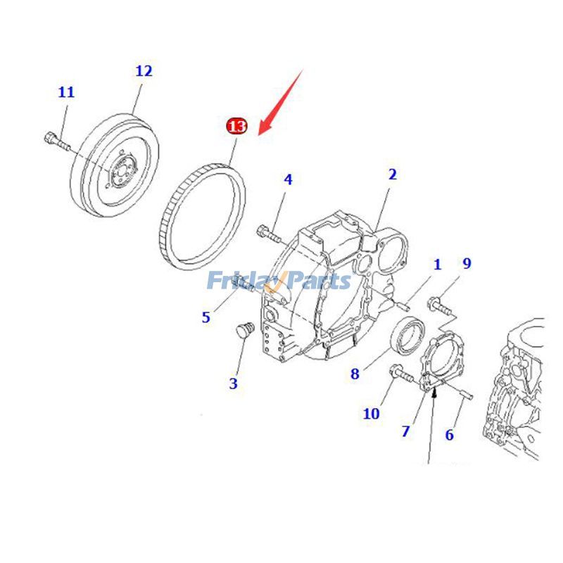 116T Flywheel Gear Ring 3TNV88 in Stock in China
