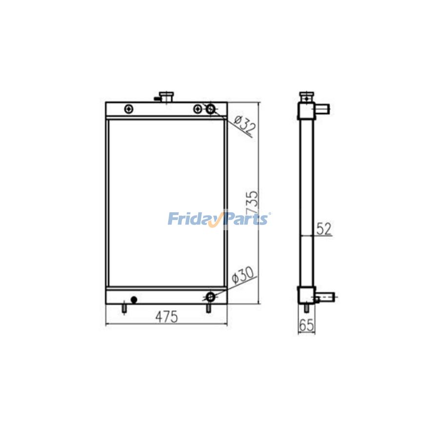 FridayParts Wassertank-Kühlerbaugruppe