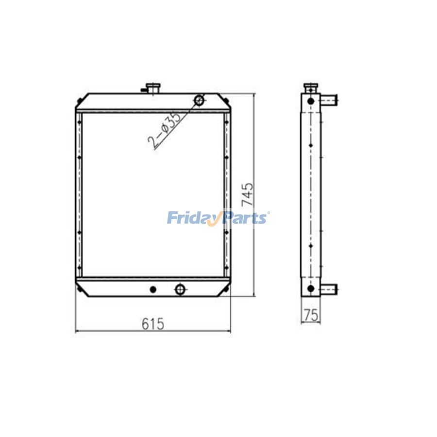 Excavator Water Tank Radiator Core ASS'Y
