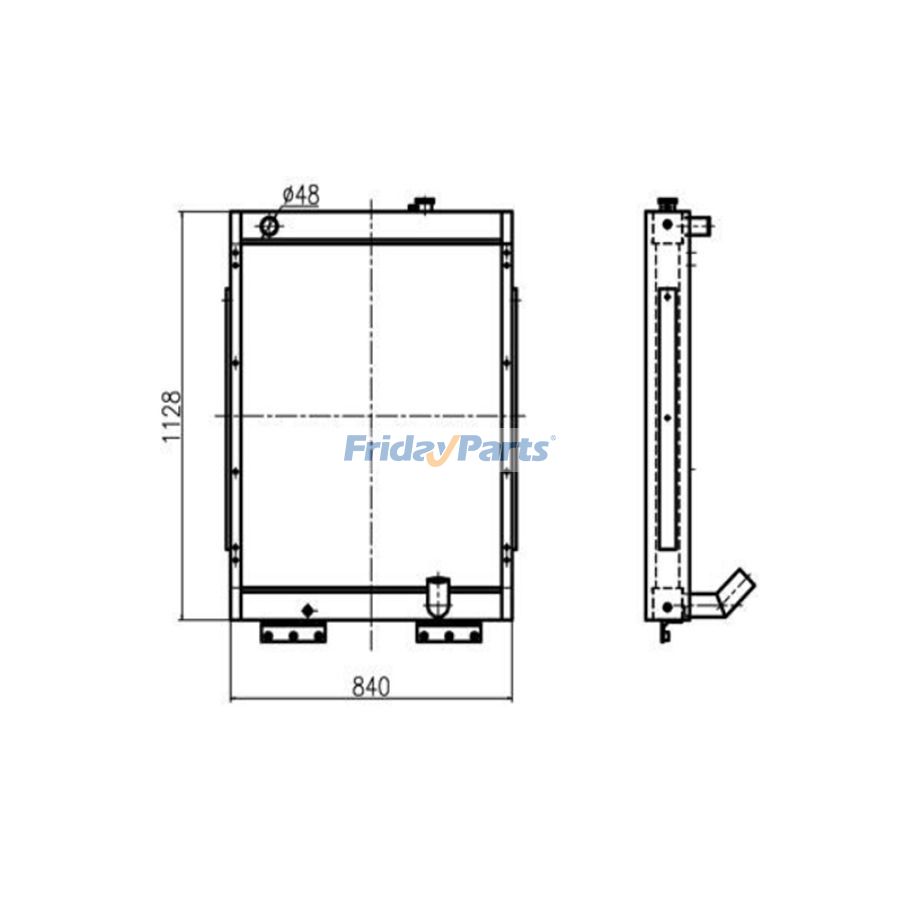 Water Tank Radiator Core ASS'Y 11N6-43190 for Excavator