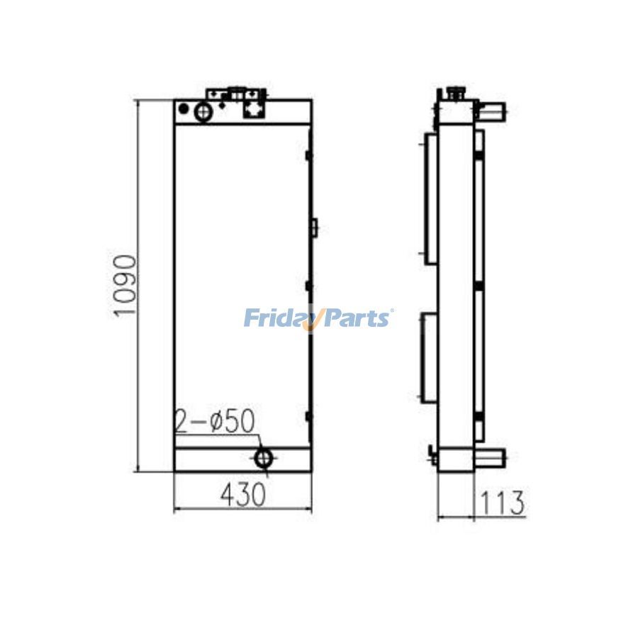 Excavator Water Tank Radiator Core ASS'Y