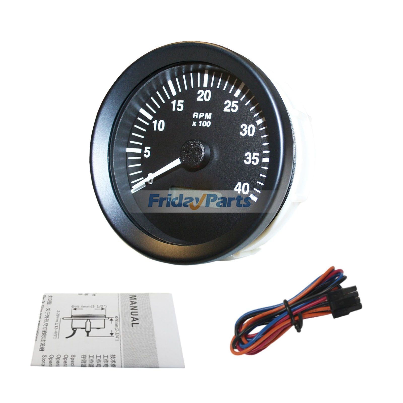 12/24V Aftermarket Murphy ATH-40-A 20700254 Analog Tachometer/Hourmeter for Truck Industrial Equipment
