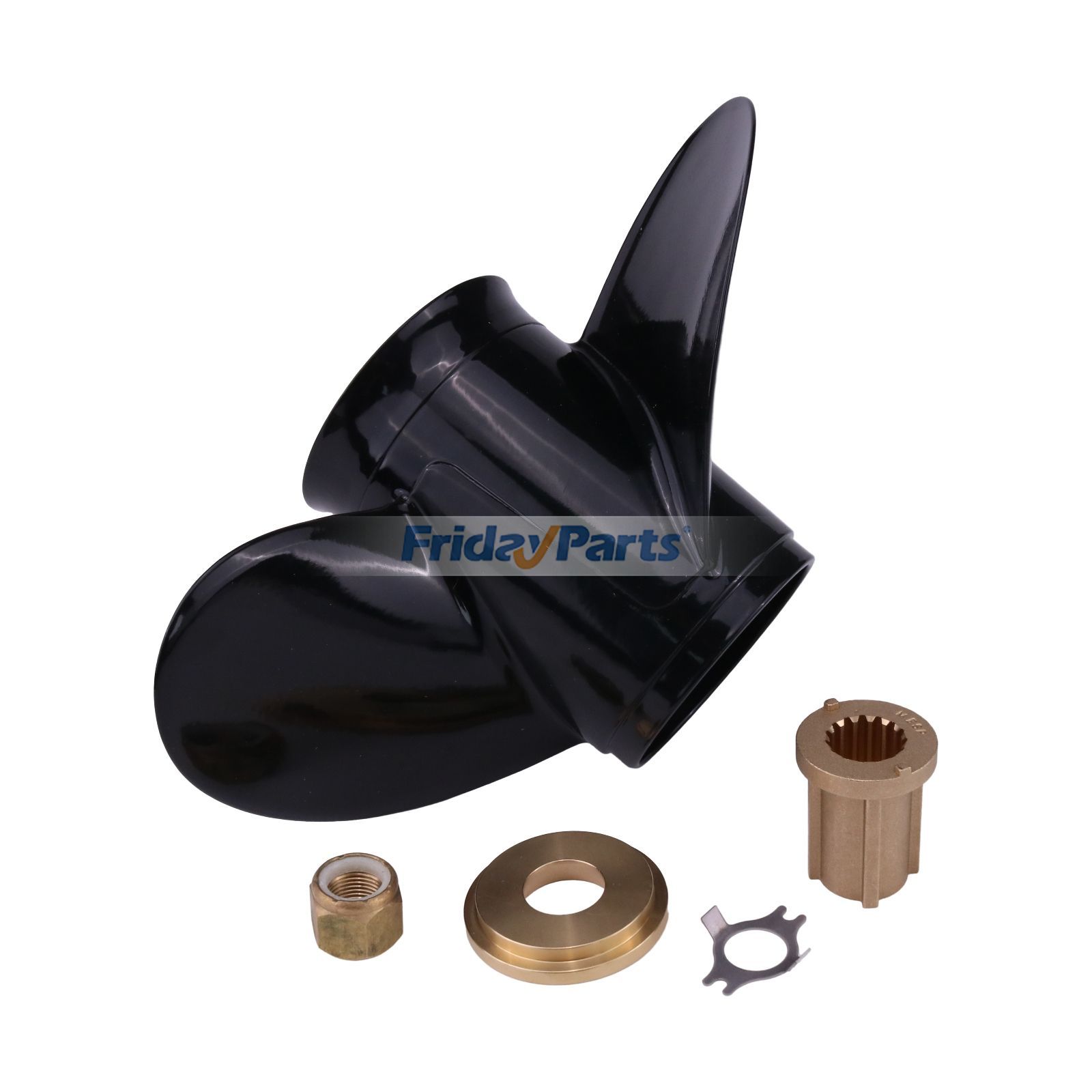 Hélice de 12,75" x 21" 77348A45 para motor fueraborda Mercury Mercruiser de 100 HP, 115 HP, 50 HP, 60 HP, 75 HP, 80 HP, 90 HP, 125 HP, 70 HP y 140 HP 