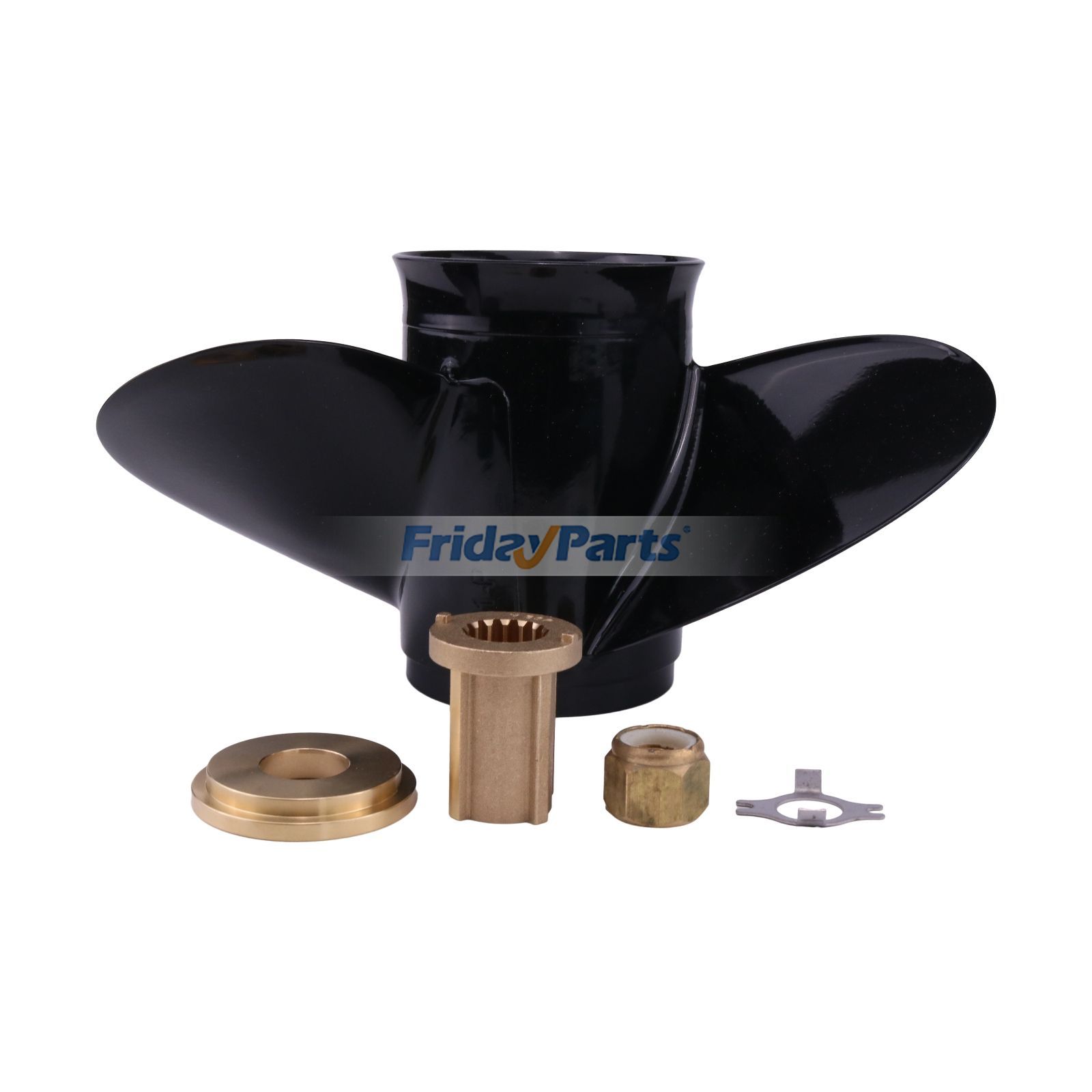 Hélice de 12,75" x 21" 77348A45 para motor fueraborda Mercury Mercruiser de 100 HP, 115 HP, 50 HP, 60 HP, 75 HP, 80 HP, 90 HP, 125 HP, 70 HP y 140 HP de FridayParts