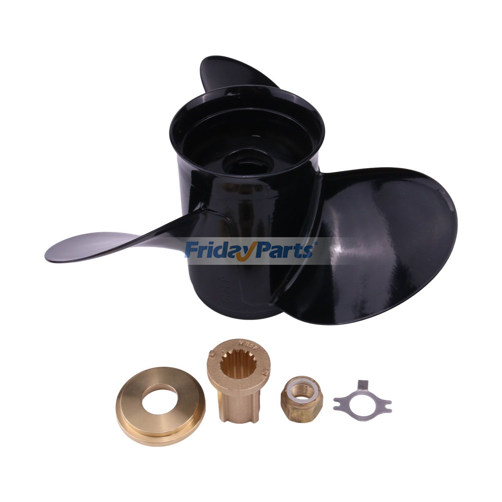 Hélice de 12,75" x 21" 77348A45 para motor fueraborda Mercury Mercruiser de 100 HP, 115 HP, 50 HP, 60 HP, 75 HP, 80 HP, 90 HP, 125 HP, 70 HP y 140 HP