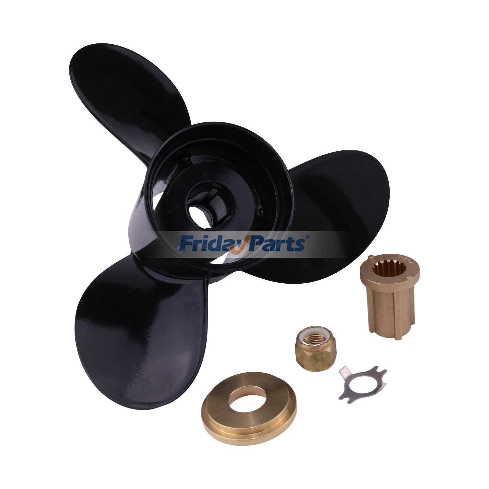 Hélice de 12,75" x 21" 77348A45 para motor fueraborda Mercury Mercruiser de 100 HP, 115 HP, 50 HP, 60 HP, 75 HP, 80 HP, 90 HP, 125 HP, 70 HP y 140 HP