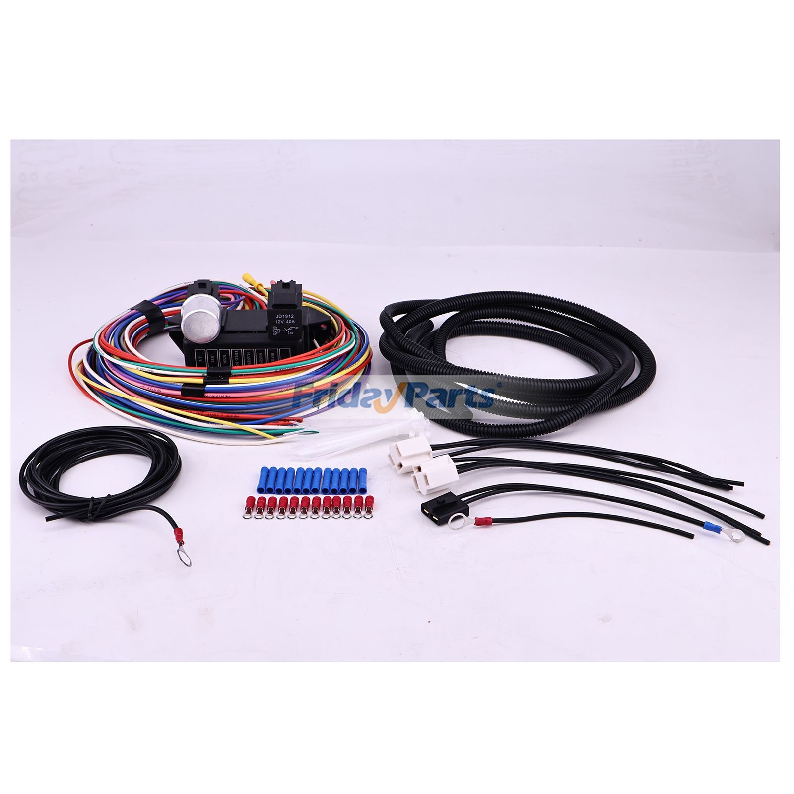 Kit de cableado universal Hot Rod con minifusible de 12 circuitos 91064017 para columnas de dirección inclinables GM (1968-1996)