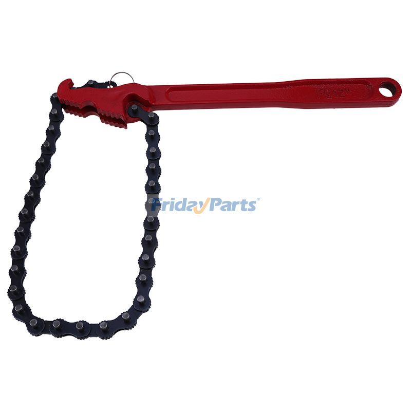 12 Inch Heavy Duty Reversible Chain Wrench for 1.5" to 6" Diameter Adjustable Oil Fuel Filter Chain Wrench Pipe Fittings Tools Spanner