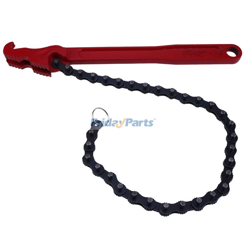 Others 12 Inch Heavy Duty Reversible Chain Wrench for 1.5" to 6" Diameter Adjustable Oil Fuel Filter Chain Wrench Pipe Fittings Tools Spanner