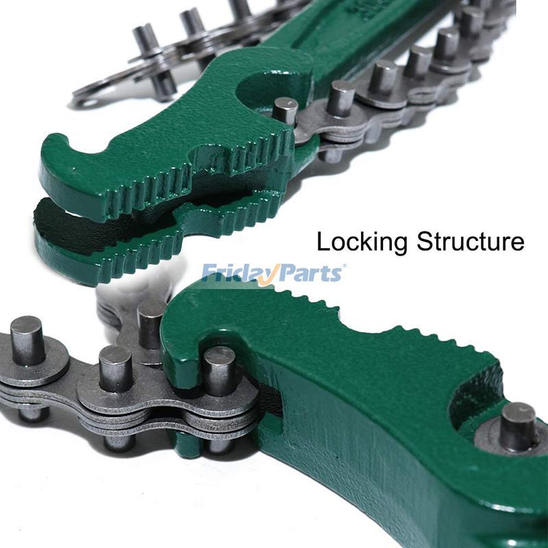 12 Inch Heavy Duty Reversible Chain Wrench for 1.5" to 6" Diameter Adjustable Oil Fuel Filter Chain Wrench Pipe Fittings Tools Spanner