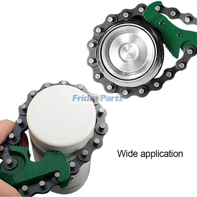 12 Inch Heavy Duty Reversible Chain Wrench for 1.5" to 6" Diameter Adjustable Oil Fuel Filter Chain Wrench Pipe Fittings Tools Spanner