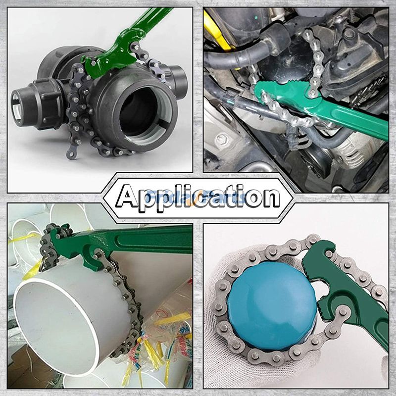12 Inch Heavy Duty Reversible Chain Wrench for 1.5" to 6" Diameter Adjustable Oil Fuel Filter Chain Wrench Pipe Fittings Tools Spanner For OTHER BRAND Others