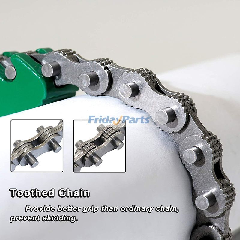12 Inch Heavy Duty Reversible Chain Wrench for 1.5" to 6" Diameter Adjustable Oil Fuel Filter Chain Wrench Pipe Fittings Tools Spanner