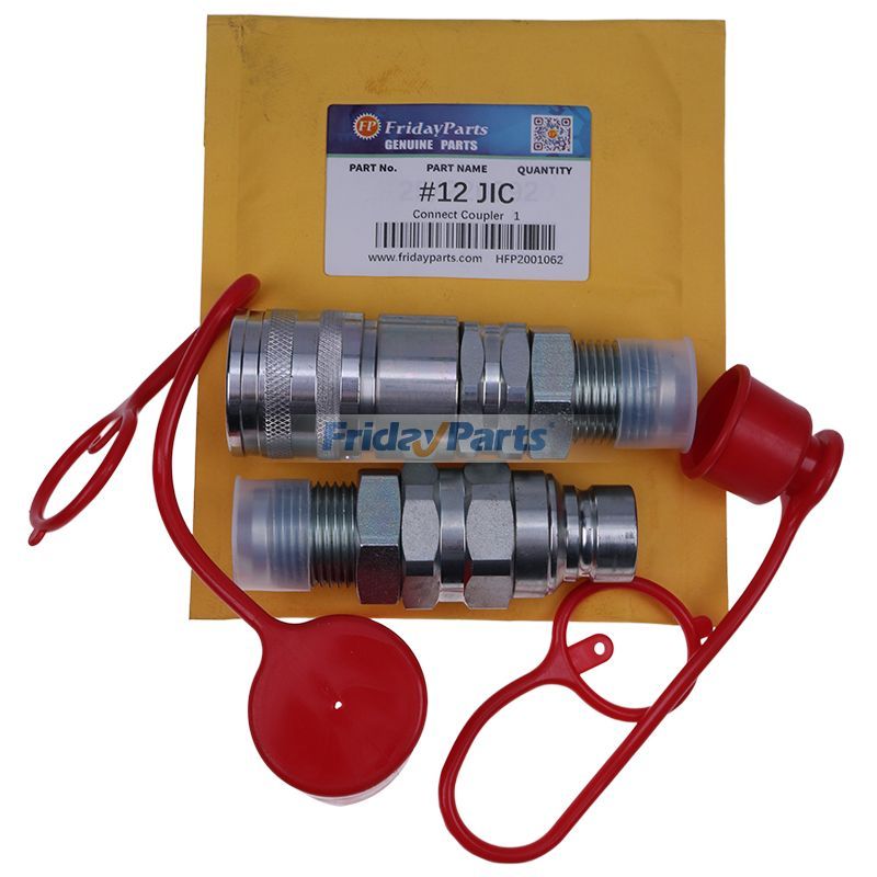 #12 JIC Flat Face Hydraulic Quick Connect Coupler for Bobcat 7753 773 863 873 963