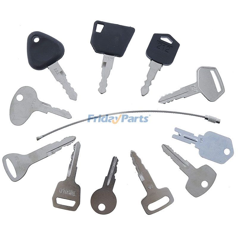 12 Pcs Key for Yale Caterpillar CAT Clark JCB Volvo Toyota Doosan Komatsu Nissan Hyster Tornado Mitsubishi in Stock in China