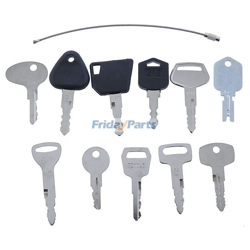  12 Pcs Key for Yale Caterpillar CAT Clark JCB Volvo Toyota Doosan Komatsu Nissan Hyster Tornado Mitsubishi For VOLVO
