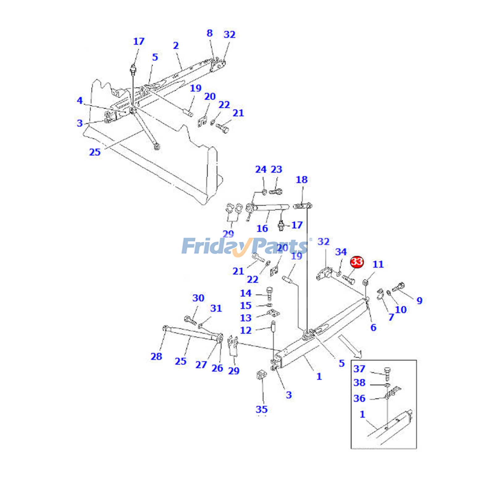 12 pernos 01010-62250 para excavadora Komatsu D155A-3 D155A-6R D155AX-3 D155AX-5 D155AX-6 Para KOMATSU