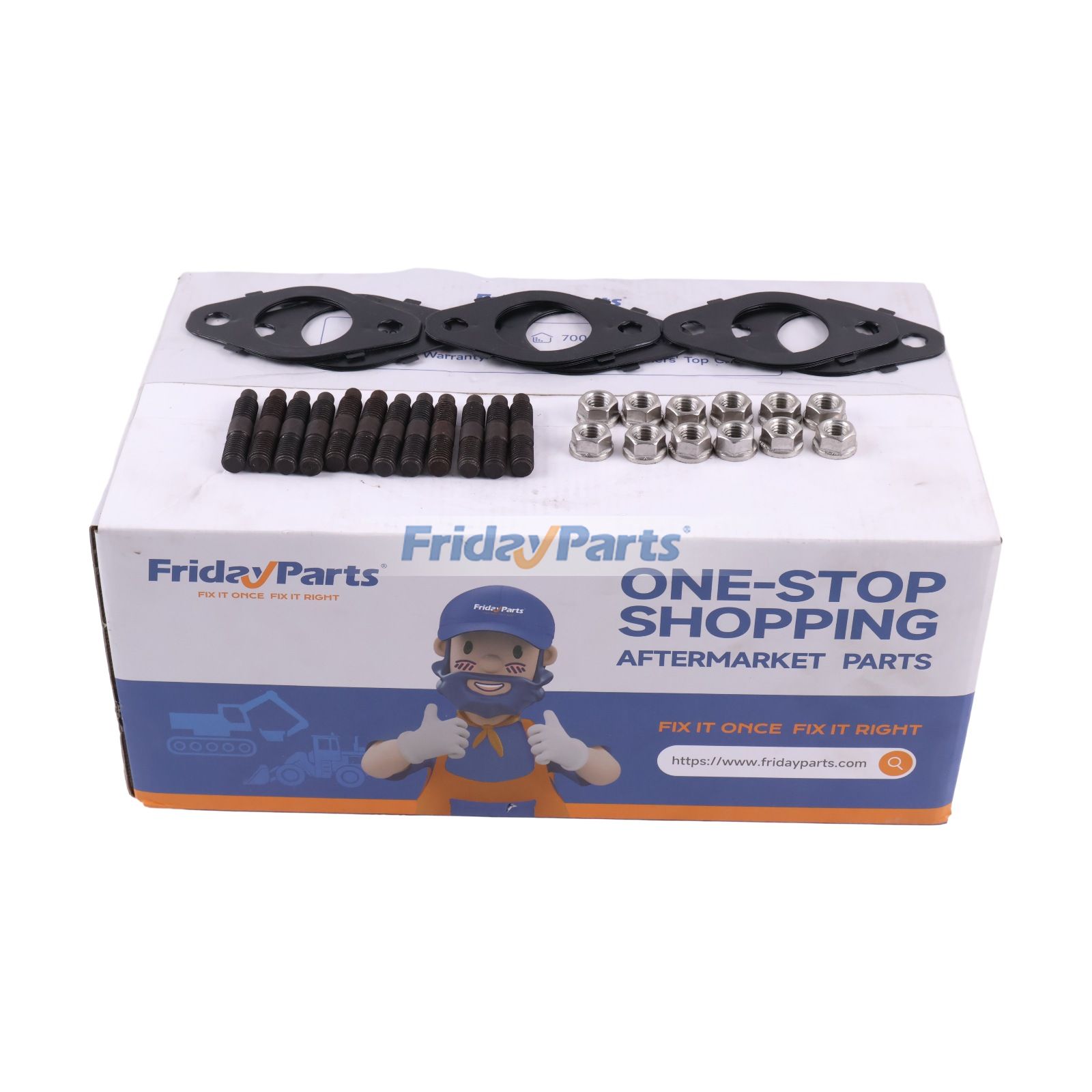 12-teiliges Abgaskrümmerdichtungs-, Bolzen- und Muttern-Kit für Cummins-Motoren 3,9 5,9 6,7 l Dodge Ram 1500 2500 3500 4500 5500