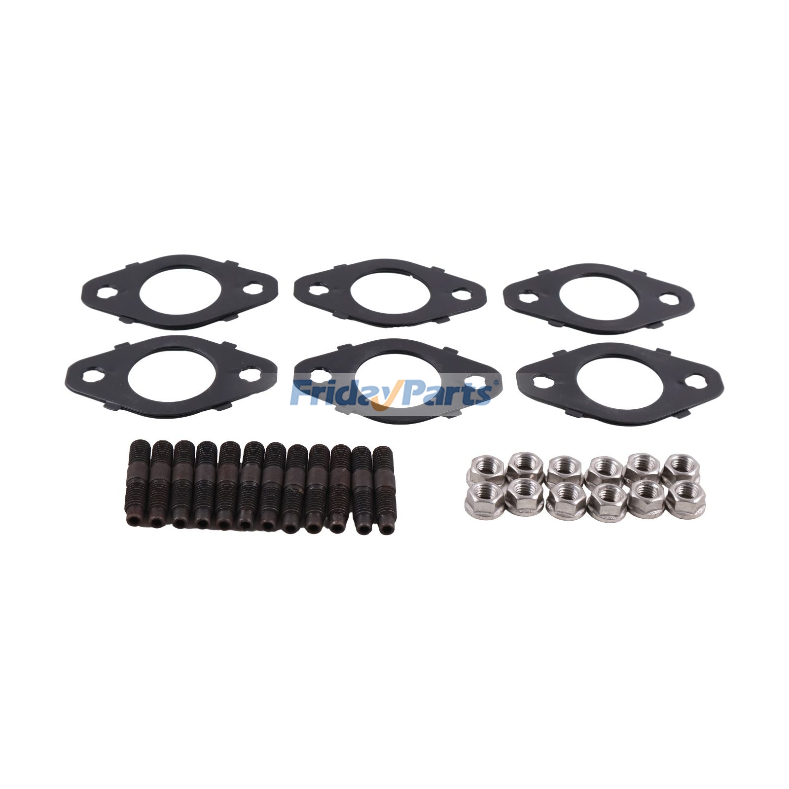 FridayParts Auspuffkrümmerdichtung, Bolzen- und Mutternsatz