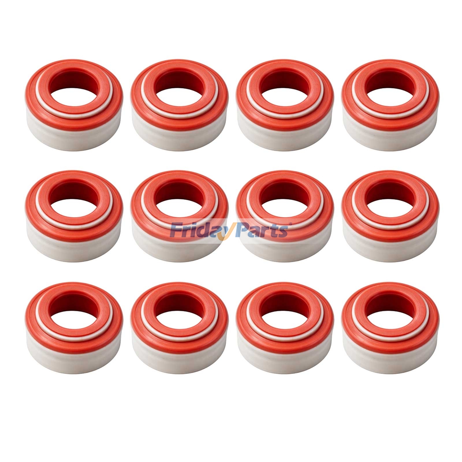 12 Pieces Valve Stem Seal 40101874 for FPT Engine F3BE0684A F3BE0684E New Holland Combine CR9080 Tractor T9030 T9040 T9050 TJ380 TJ430