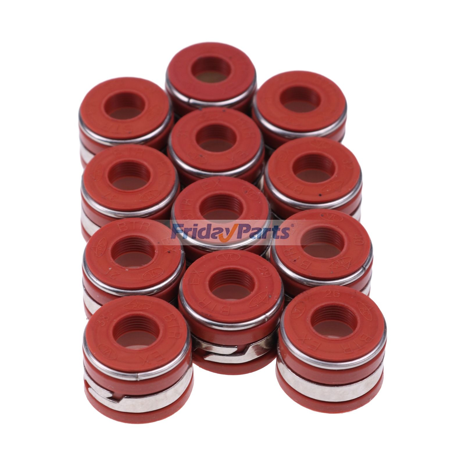 12 Pieces Valve Stem Seal EA4895347 for Komatsu Loader WB91R-5 WB93R-5 WB93S-5 WB97R-5 WB97S-5 WB91R-5E0 WB93R-5E0 WB97S-5E0