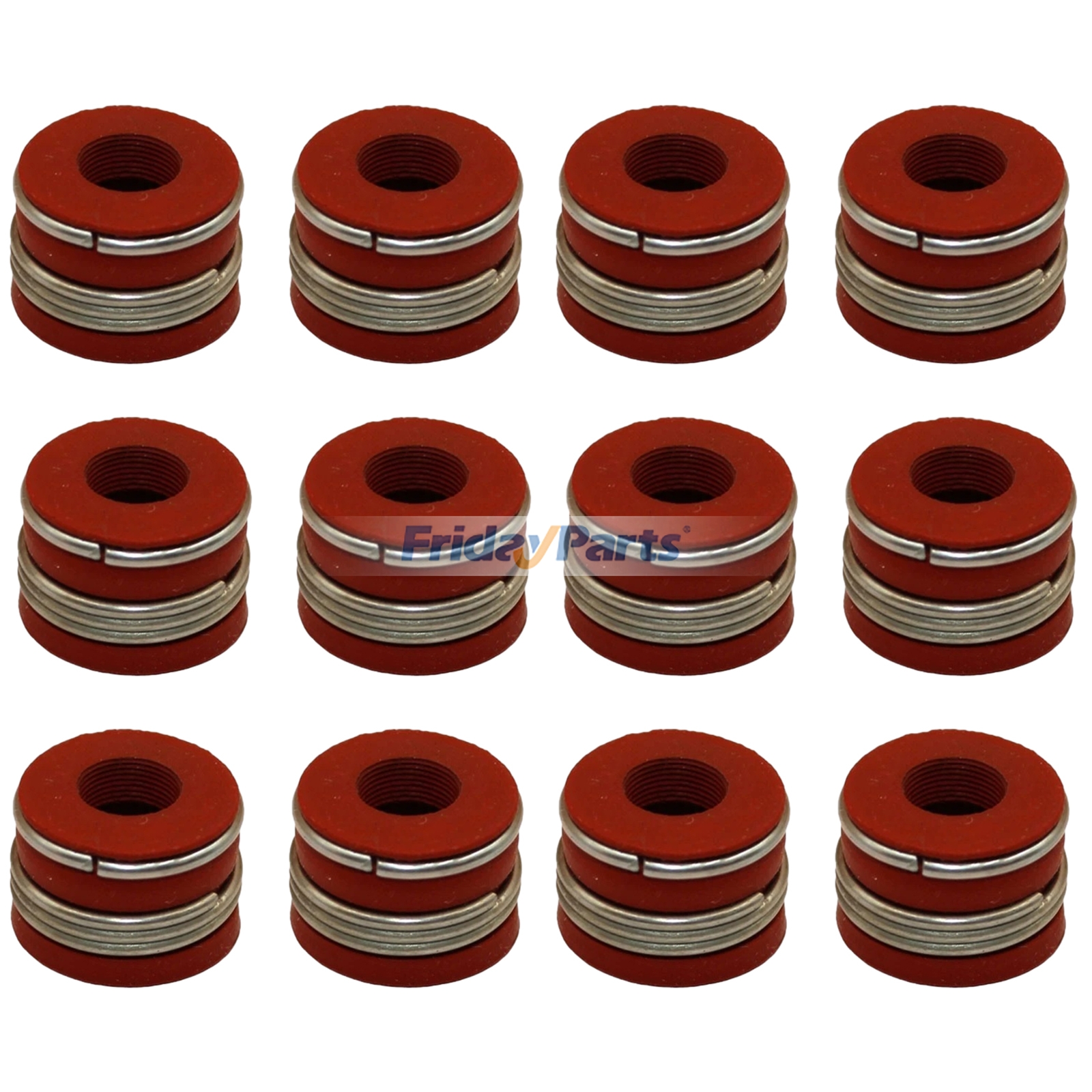 12 Pieces Valve Stem Seal RE31617 for John Deere Engine 3029 4045 6068 Excavator 200G 210P 130P 160P 210P Loader 210LJ 310J 310SJ