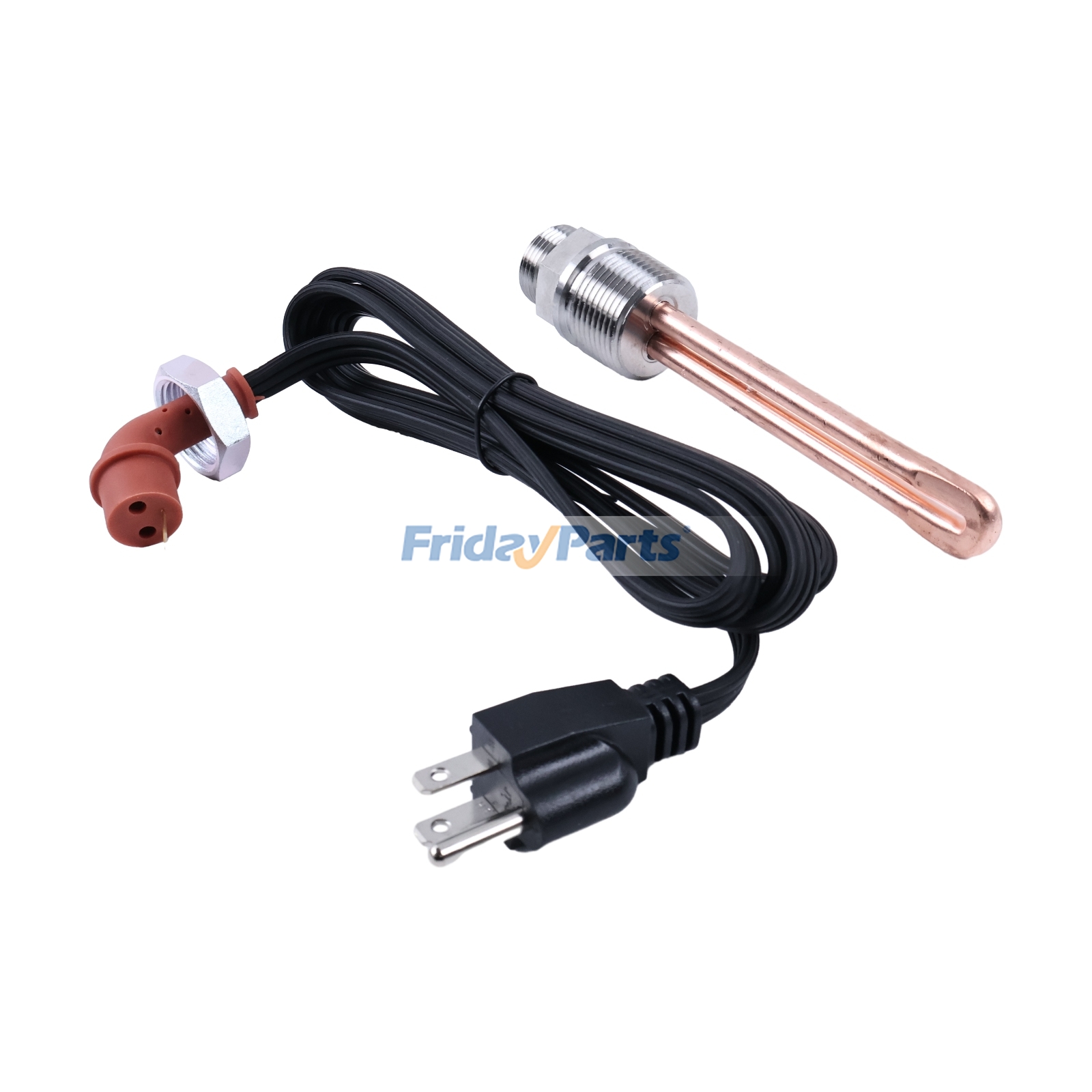 Réchauffeur à immersion pour bloc moteur 120 V 1500 W, filetage NPT 1", référence 8605556, compatible avec les moteurs Caterpillar CAT 3406E, 3408, C9, C15 et C16 Detroit.