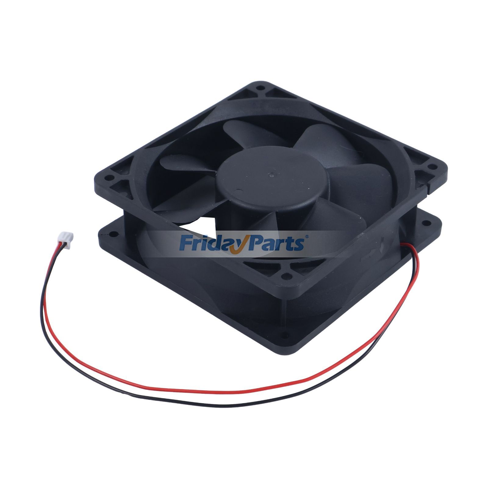 Ventilateur industriel à double bille 120 x 120 x 38 mm, 12 V, 2 broches, haut débit, pour caravane