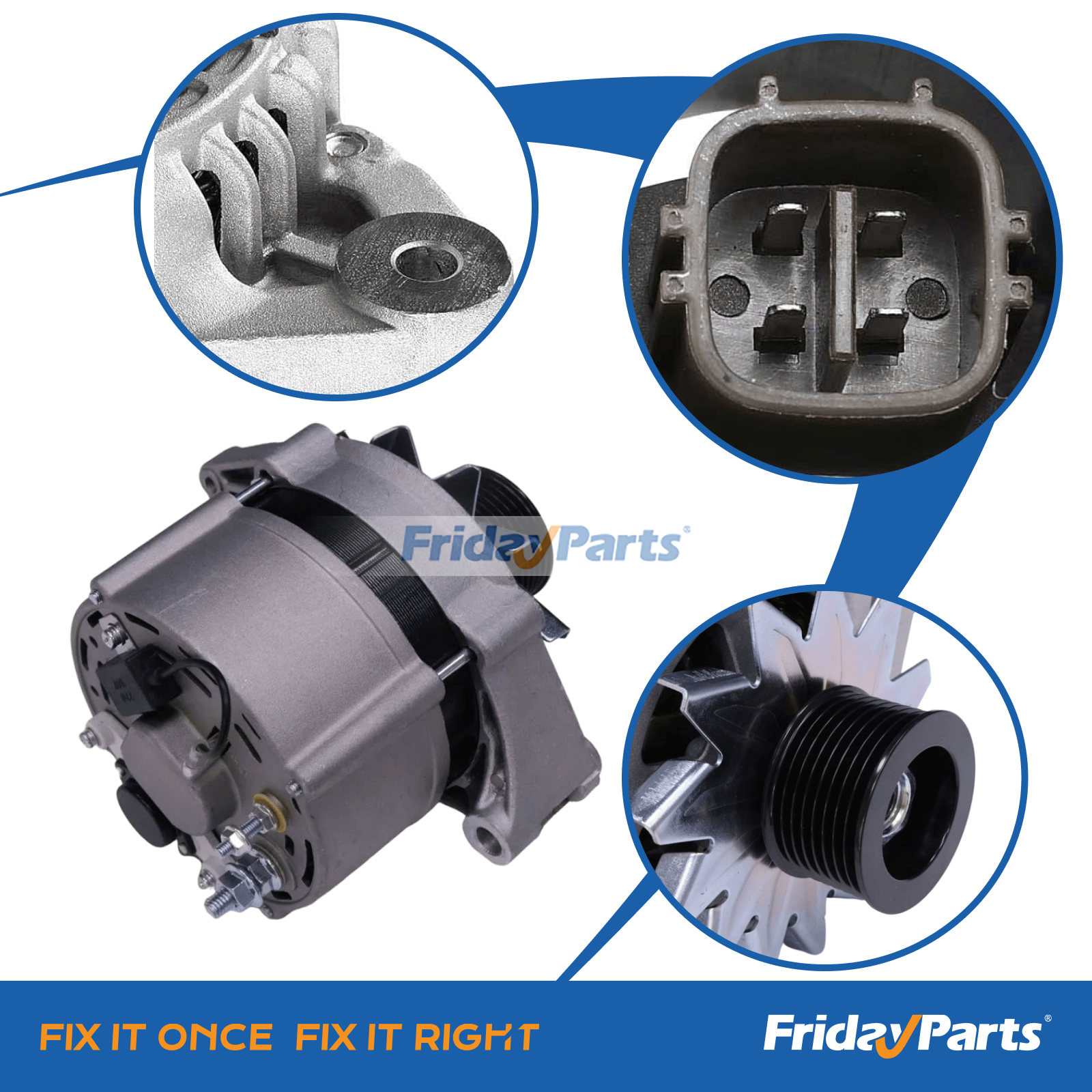 12 volt alternator A187873 for CASE skid steer loaders including 1845C and 90XT