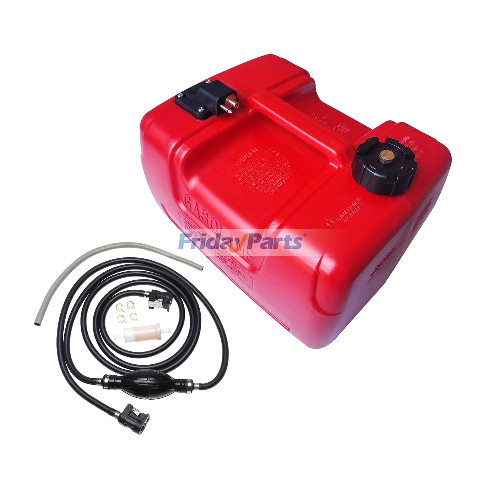 Kit de tuyau d'alimentation pour réservoir de carburant de 12 L (3 gallons) avec poire d'amorçage et raccord rapide 32-858104K08 pour moteurs hors-bord Yamaha, Johnson et Mercury de 4, 20, 75, 125 et 200 CV