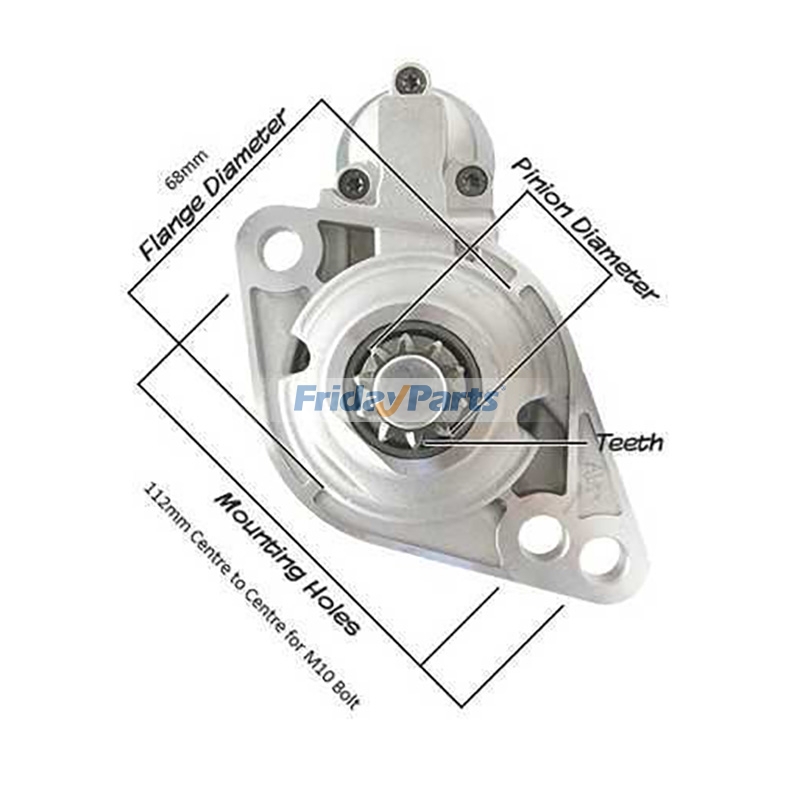 Motor de arranque 12V 11T QD100C3 para motor Yangdong Y385T Y380T Dongfeng Tractor DF254 DF204 Para OTRA MARCA