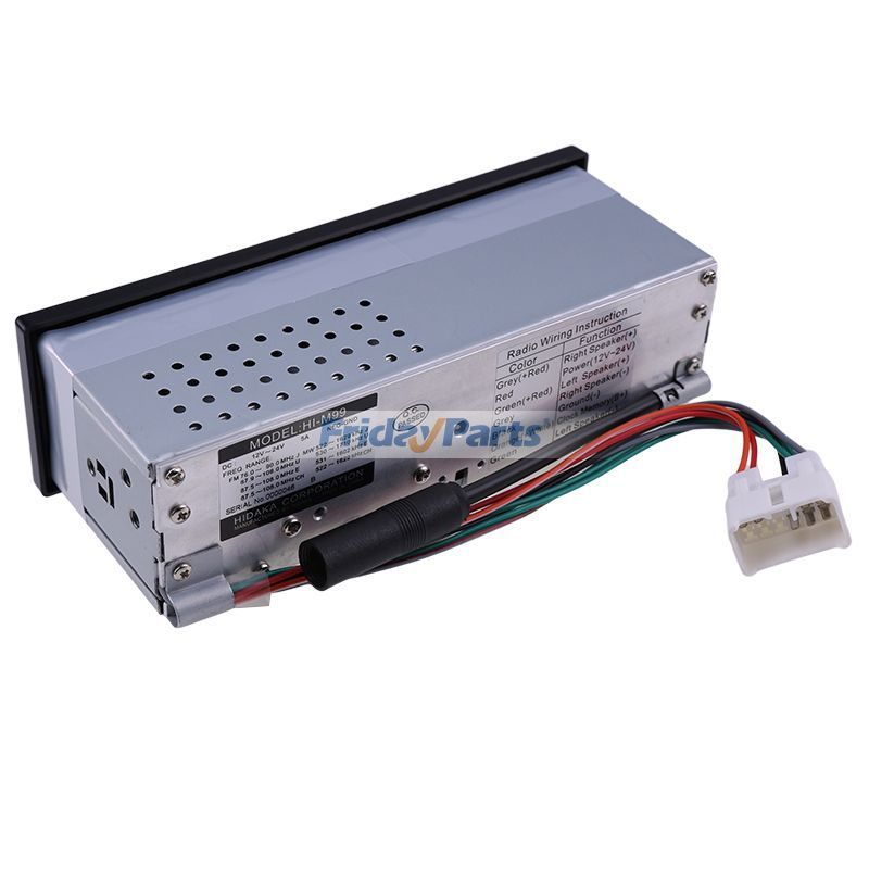 Excavator 12V/24V 5A AM FM Radios NEG-GND Parts