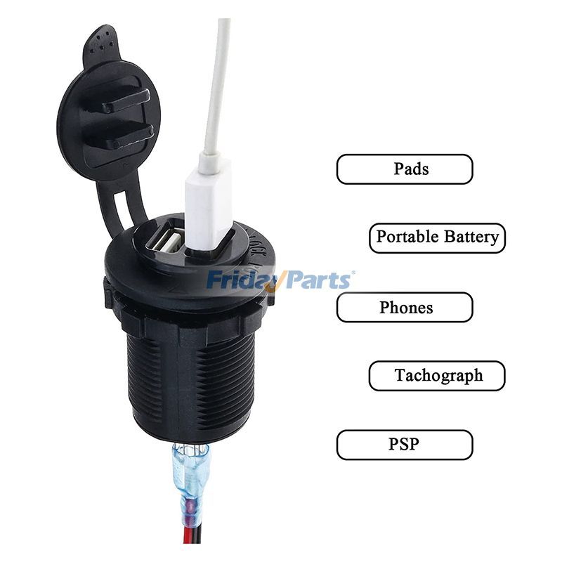 12V 24V Steckdose wasserdicht Dual USB-Buchse für EZGO Club Car Yamaha Golf CarFür Club Car,Für E-Z-GO,Für Yamaha