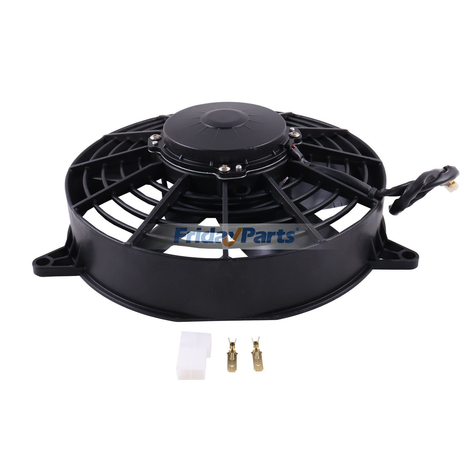 12V 255mm Aftermarket Spal VA53-AP70/LL-39S Cooling Fan Assembly for Excavator Loader Dozer