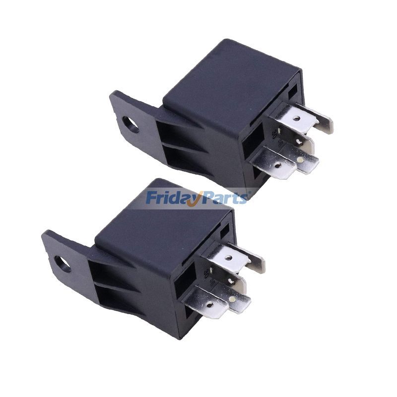 Lot de 2 relais électriques 12 V 30 A à 5 bornes 7374708 pour tracteur Bobcat CT1021 CT1025 CT2025 CT2035 CT2040 CT2535CH CT2540CH