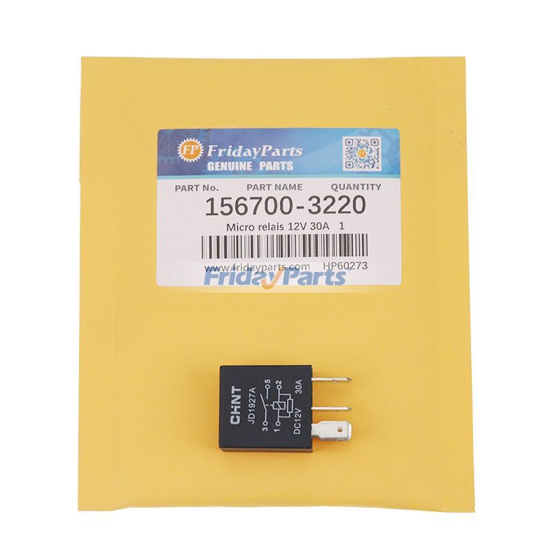 Relais micro 12V 30A 156700-3220 K7711-62310 pour Kubota RTV1100CR RTV1100CR9 RTV1100CRX RTV1100CW RTV1100CW9 RTV1100CWX