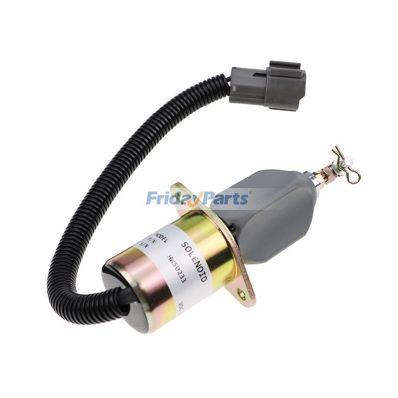 Excavator 12V 3A Fuel Stop Oil Solenoid Valve
