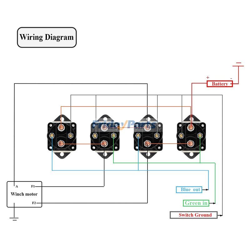 12V 4-poliges Magnetrelais Penta AQ311A Mercury Außenborderfür Motor,Marine