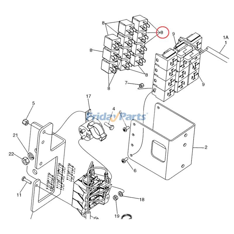 12V 40A 5-poliges Relaisfür LaderFür JCB