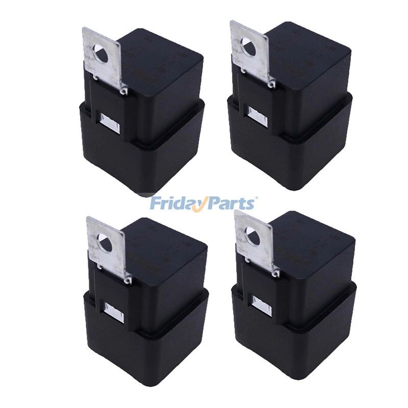 Lot de 4 relais étanches 12 V 40 A AT75769 pour tracteur tondeuse à gazon Hella John Deere, démarreur électrique pour tondeuse à gazon, jardin