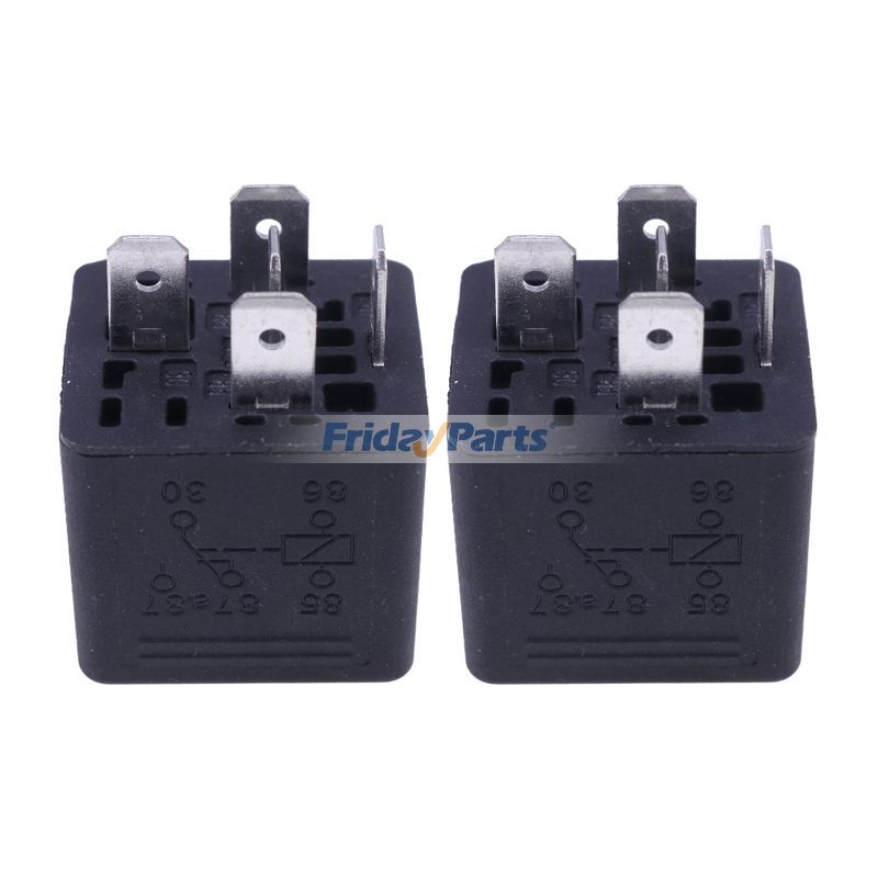 2 Pieces 12V 5-Terminal Relay RE68327 LVA13729 RE240999 for John Deere Engine 3029 4045 6090 Loader 324E 326D 328D 329D 332D 333D Tractor 1640 4200 5200 6600 7200 9200