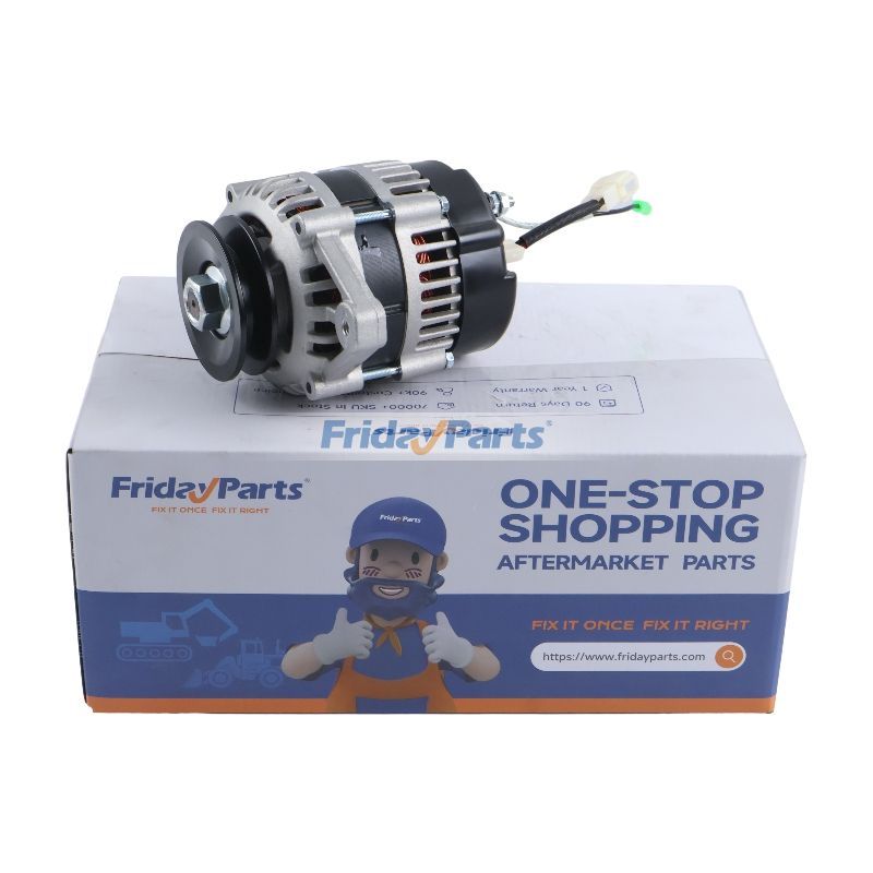 12V 50A Alternator 119836-77210 for Yanmar Engine 4TNE94 Mahindra Tractor 6110 Hyundai Excavator R60-5