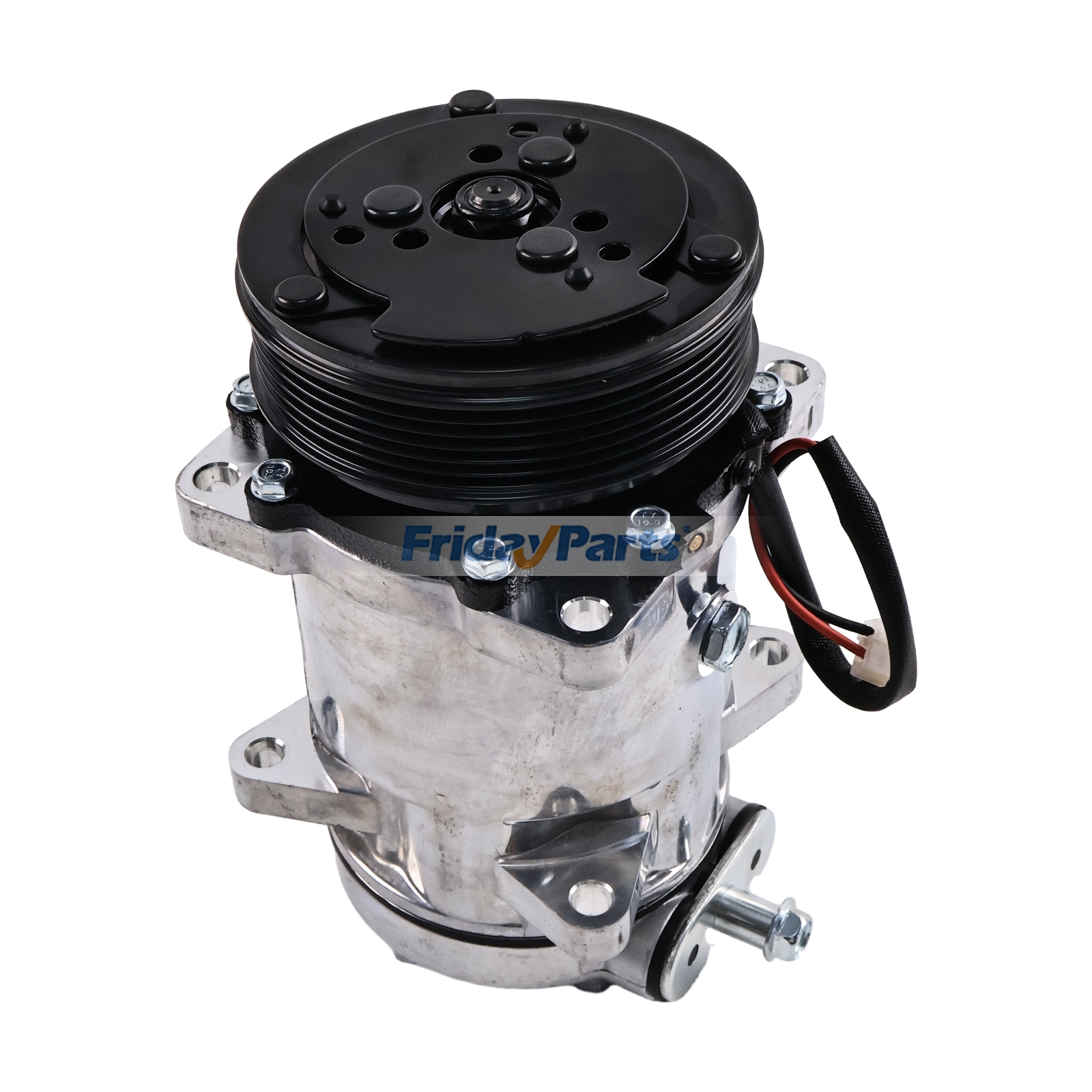 Compresor de aire acondicionado de 12 V 5H16/SD510, paquete de 6, 125 mm, F0NN19D629AA F0NN19D629AB para tractores Ford New Holland 5640, 6640, 7740, 7840, 8240 y 8340. de FridayParts