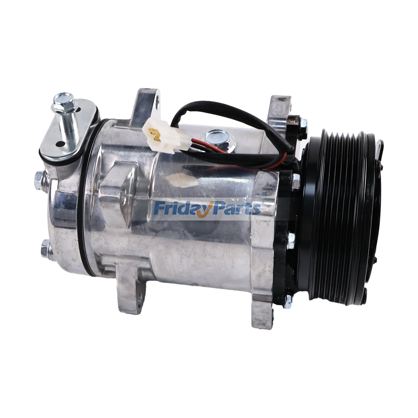 Compresor de aire acondicionado de 12 V 5H16/SD510, paquete de 6, 125 mm, F0NN19D629AA F0NN19D629AB para tractores Ford New Holland 5640, 6640, 7740, 7840, 8240 y 8340.