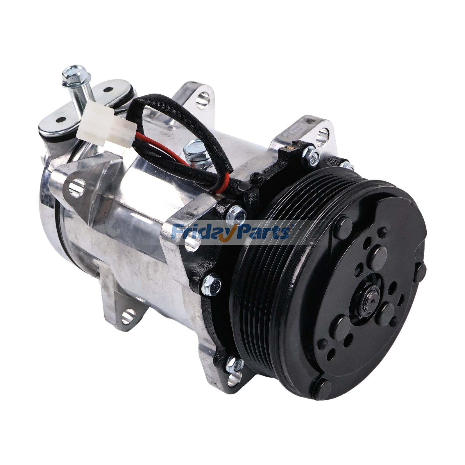 Compresor de aire acondicionado de 12 V 5H16/SD510, paquete de 6, 125 mm, F0NN19D629AA F0NN19D629AB para tractores Ford New Holland 5640, 6640, 7740, 7840, 8240 y 8340. Para Ford,Para New Holland